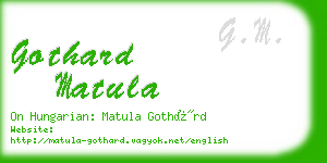 gothard matula business card